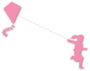 acclaim clipart: girl flying a kite running as fast as she can